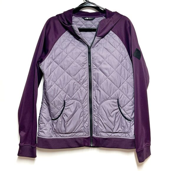 The North Face Hybrid Jacket Womens Quilted Insulated Hoodie Full Zip Hooded XL - Picture 1 of 5